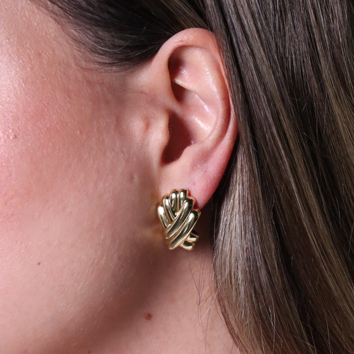 Aretes Enlazados Dorado