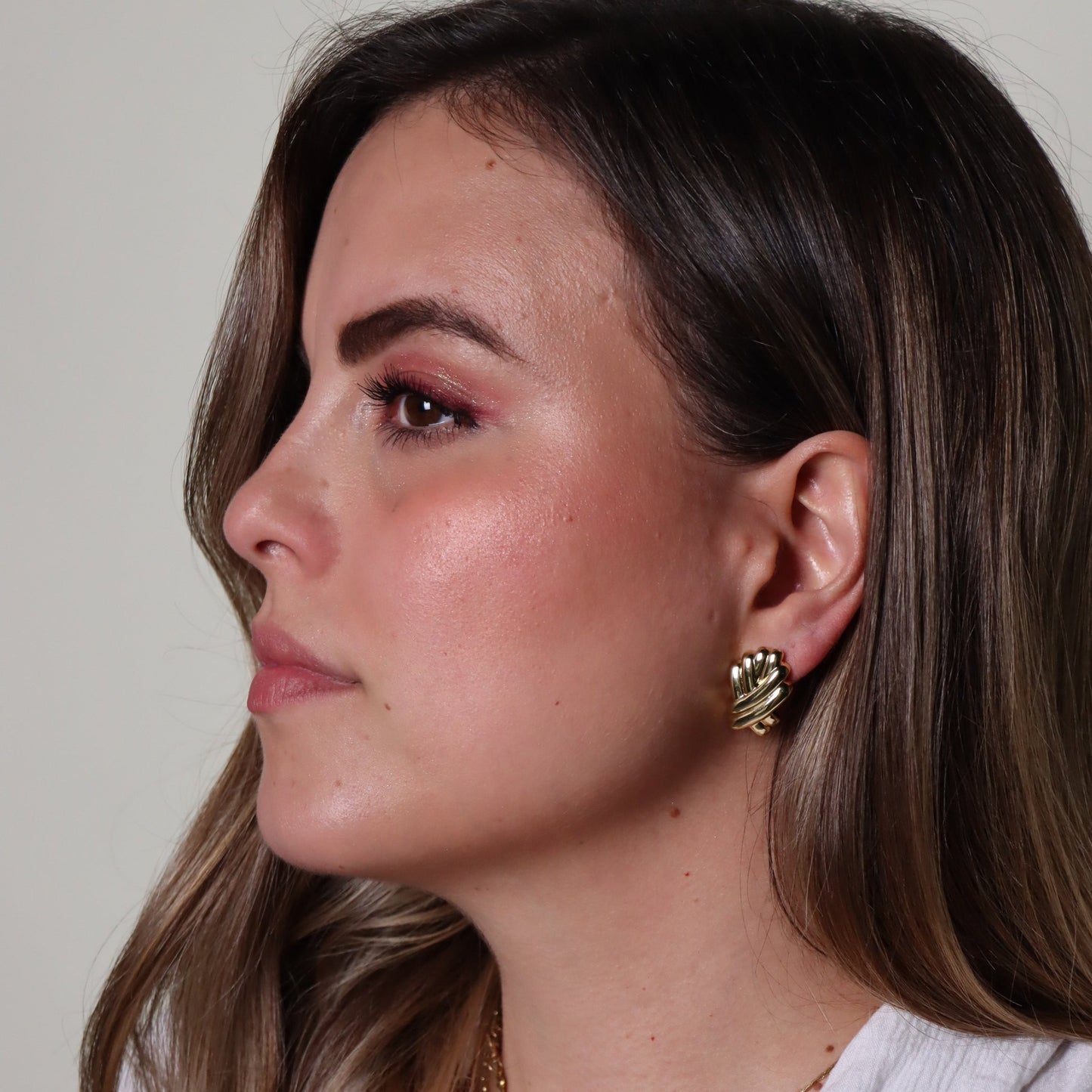 Aretes Enlazados Dorado